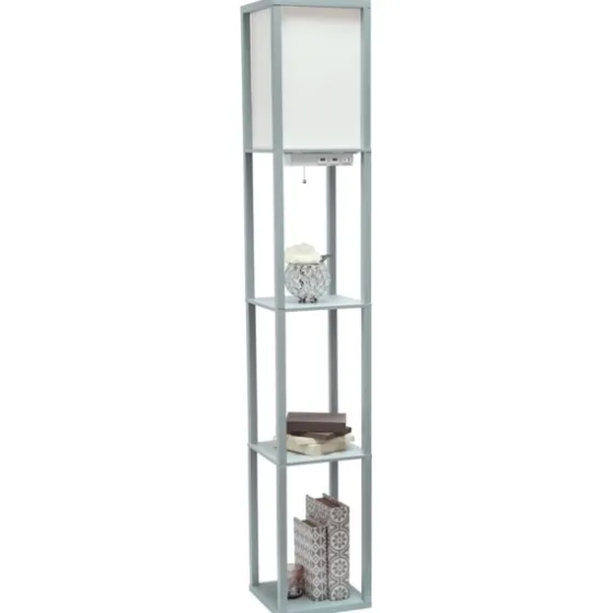 Etagere Shelf Charging Floor Lamp-Kirkland's Home Flash Sale