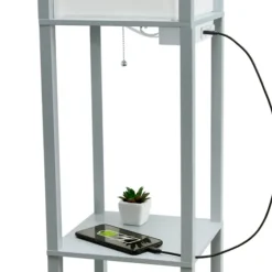 Etagere Shelf Charging Floor Lamp-Kirkland's Home Flash Sale