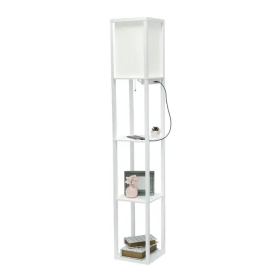 Etagere Shelf Charging Floor Lamp-Kirkland's Home Sale