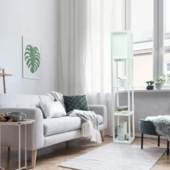 Etagere Shelf Charging Floor Lamp-Kirkland's Home Sale