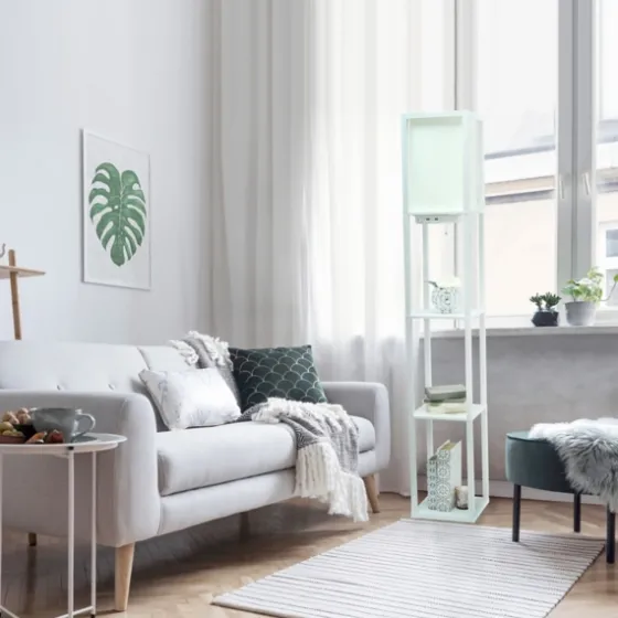 Etagere Shelf Charging Floor Lamp-Kirkland's Home Sale