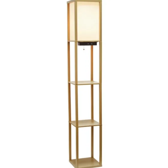 Etagere Shelf Charging Floor Lamp-Kirkland's Home Cheap