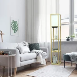 Etagere Shelf Charging Floor Lamp-Kirkland's Home Cheap