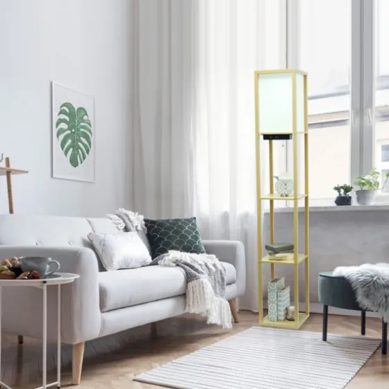 Etagere Shelf Charging Floor Lamp-Kirkland's Home Cheap