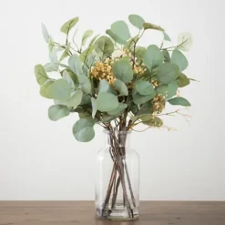 Eucalyptus And Baby'S Breath Arrangement In Vase-Kirkland's Home Outlet