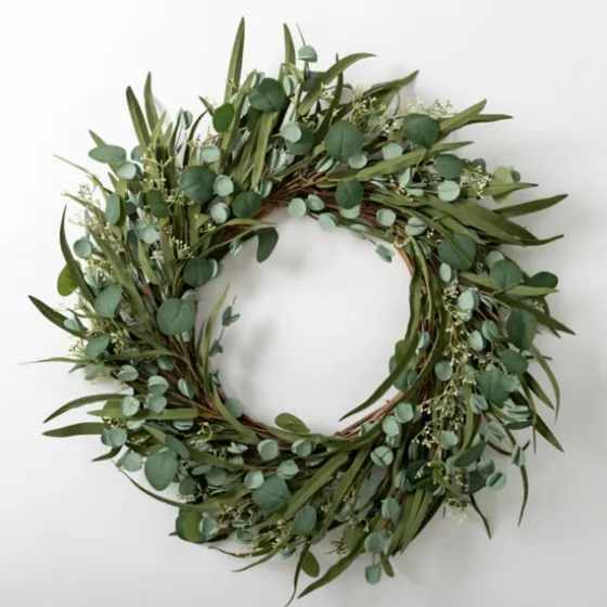 Eucalyptus And Bamboo Leaves Wreath-Kirkland's Home Cheap