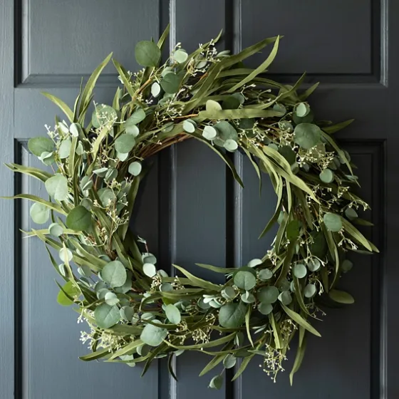 Eucalyptus And Bamboo Leaves Wreath-Kirkland's Home Cheap
