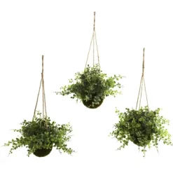 Eucalyptus And Berry Hanging Baskets, Set Of 3-Kirkland's Home Cheap