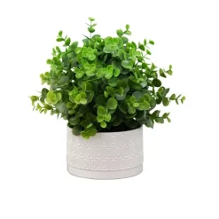 Eucalyptus Arrangement In White Decorative Pot-Kirkland's Home Cheap
