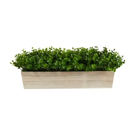 Eucalyptus Arrangement In Wide Wooden Planter-Kirkland's Home Discount