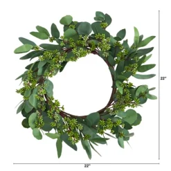 Eucalyptus Berry Wreath, 22 In.-Kirkland's Home Fashion