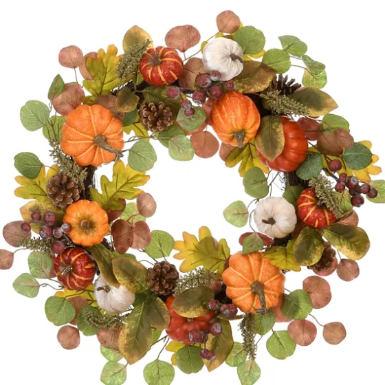 Eucalyptus Pumpkin And Pinecone Wreath-Kirkland's Home Cheap