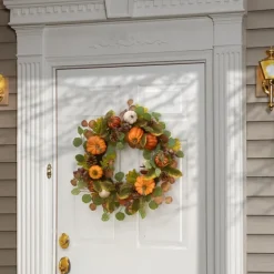 Eucalyptus Pumpkin And Pinecone Wreath-Kirkland's Home Cheap