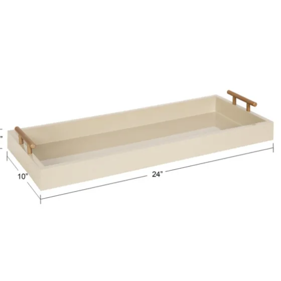 Evelyn Cream Narrow Decorative Tray-Kirkland's Home Flash Sale