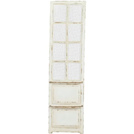 Evie Distressed Ivory Wood Door Wall Plaque-Kirkland's Home Store