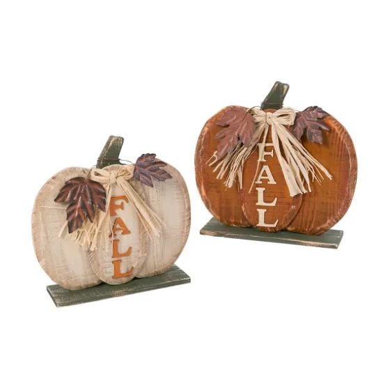 Fall Wooden Pumpkins, Set Of 2-Kirkland's Home Outlet