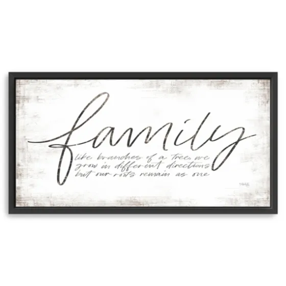 Family Branches Framed Canvas Art Print, 42X22 In.-Kirkland's Home Clearance
