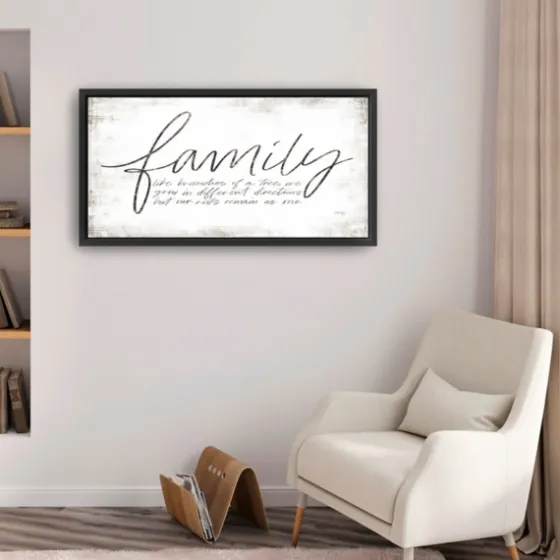 Family Branches Framed Canvas Art Print, 42X22 In.-Kirkland's Home Clearance