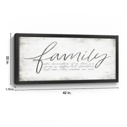 Family Branches Framed Canvas Art Print, 42X22 In.-Kirkland's Home Clearance