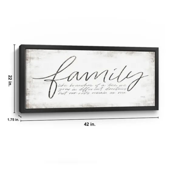Family Branches Framed Canvas Art Print, 42X22 In.-Kirkland's Home Clearance