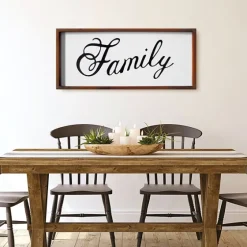 Family Curling Script Framed Wall Art-Kirkland's Home Store