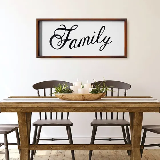 Family Curling Script Framed Wall Art-Kirkland's Home Store