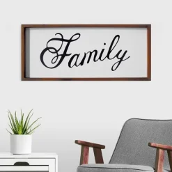 Family Curling Script Framed Wall Art-Kirkland's Home Store