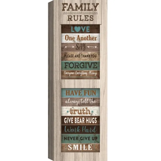 Family Rules Shutter Canvas Art Print-Kirkland's Home Hot