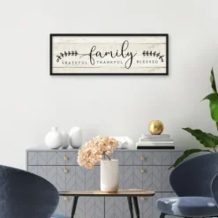 Family Thankful Grateful Blessed Wood Wall Plaque-Kirkland's Home Cheap