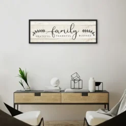 Family Thankful Grateful Blessed Wood Wall Plaque-Kirkland's Home Cheap