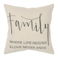 Family Where Love Never Ends Pillow-Kirkland's Home Shop