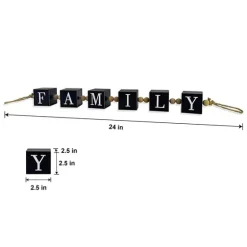 Family Wood Beaded Word Block-Kirkland's Home Shop