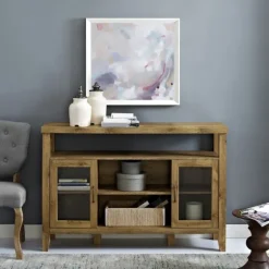 Farmhouse Highboy Natural Tv Stand-Kirkland's Home Clearance