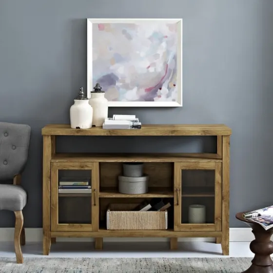 Farmhouse Highboy Natural Tv Stand-Kirkland's Home Clearance