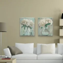 Farmhouse Peonies Canvas Art Prints, Set Of 2-Kirkland's Home Cheap