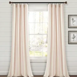Farmhouse Stripe Curtain Panel Set, 84 In.-Kirkland's Home Cheap