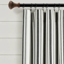 Farmhouse Stripe Curtain Panel Set, 84 In.-Kirkland's Home Clearance