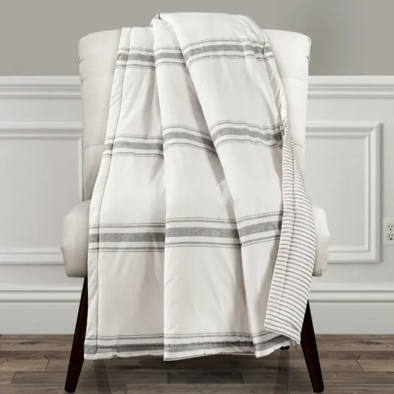 Farmhouse Stripe Throw-Kirkland's Home Best Sale