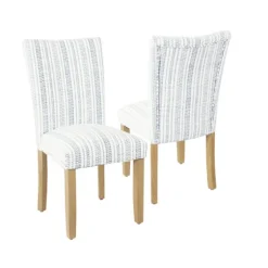 Farmhouse Stripes Highback Dining Chairs, Set Of 2-Kirkland's Home Sale