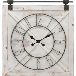 Farmstead Wooden Barn Door Clock-Kirkland's Home Best Sale
