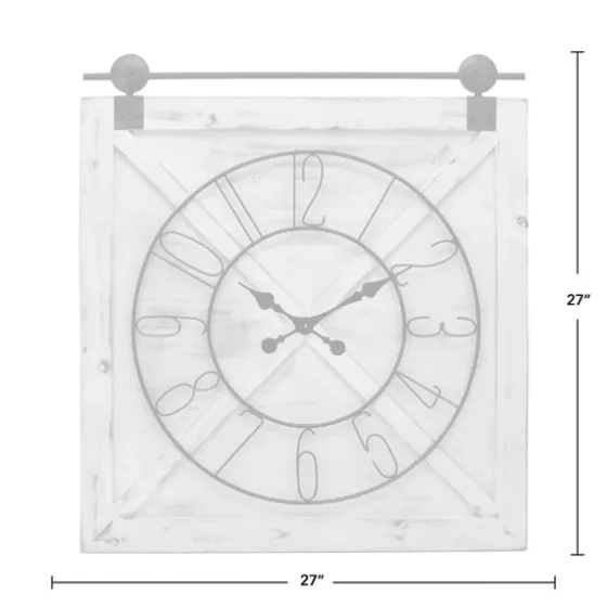 Farmstead Wooden Barn Door Clock-Kirkland's Home Best Sale