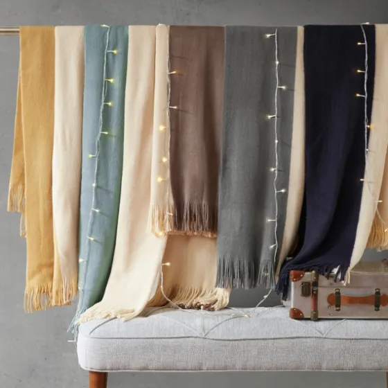 Faux Cashmere Color Block Throw Blanket-Kirkland's Home Best Sale