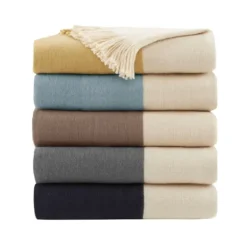 Faux Cashmere Color Block Throw Blanket-Kirkland's Home Best Sale