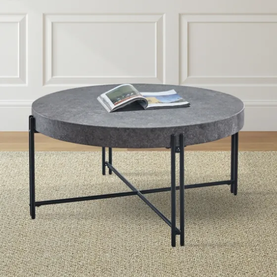 Faux Concrete And Metal Base Coffee Table-Kirkland's Home Best