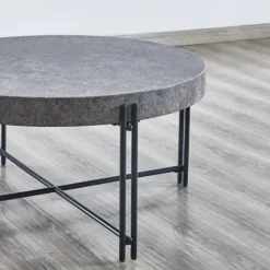 Faux Concrete And Metal Base Coffee Table-Kirkland's Home Best