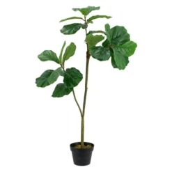 Faux Fiddle Leaf Plant In Black Pot-Kirkland's Home Cheap