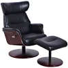 Faux Leather Accent Chair With Ottoman-Kirkland's Home Best Sale