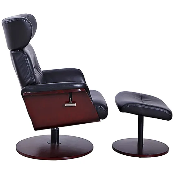 Faux Leather Accent Chair With Ottoman-Kirkland's Home Best Sale