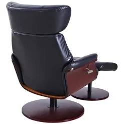 Faux Leather Accent Chair With Ottoman-Kirkland's Home Best Sale
