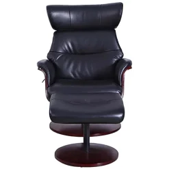 Faux Leather Accent Chair With Ottoman-Kirkland's Home Best Sale